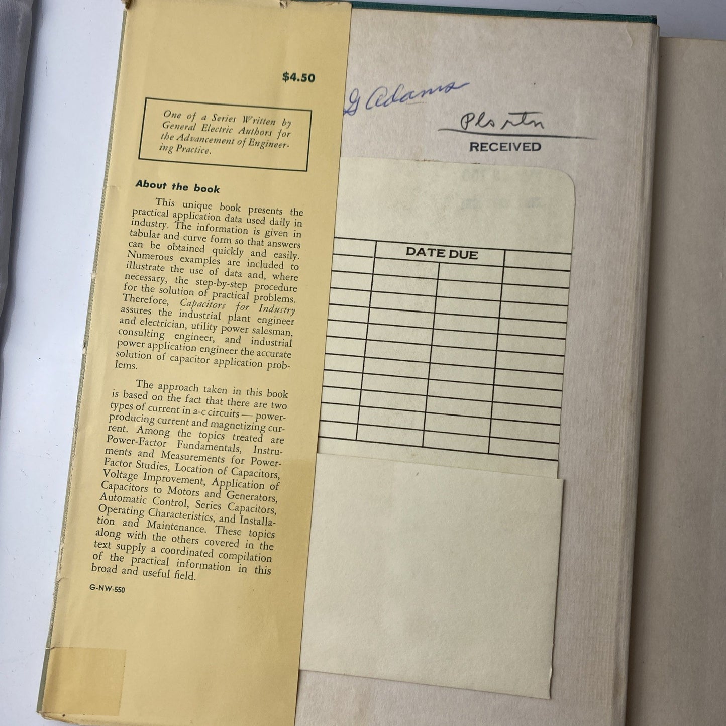 W C Bloomquist / Capacitors for Industry Their Selection Application 1st ed 1950