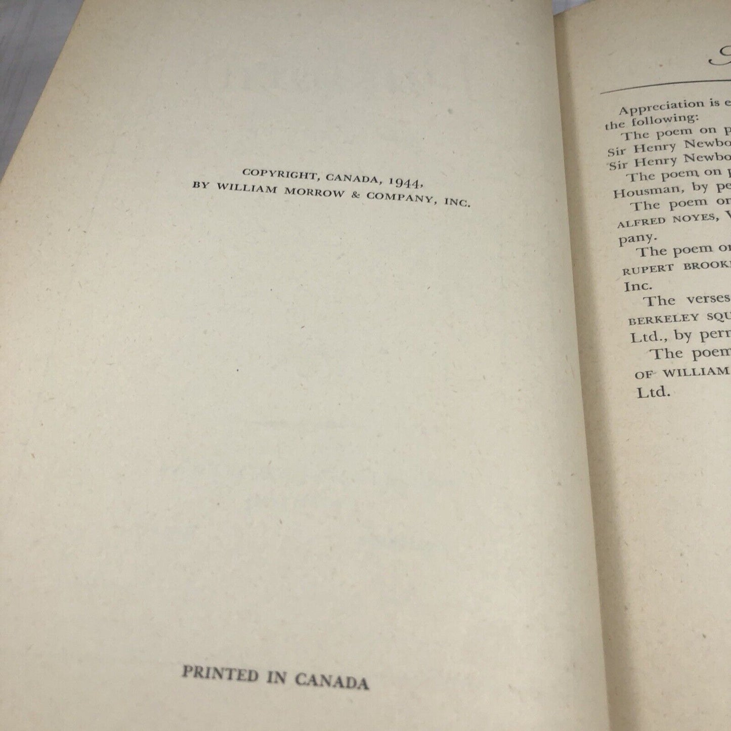Vintage 1944 Pastoral by Nevil Shute William Morrow 1st Edition Hardback DJ