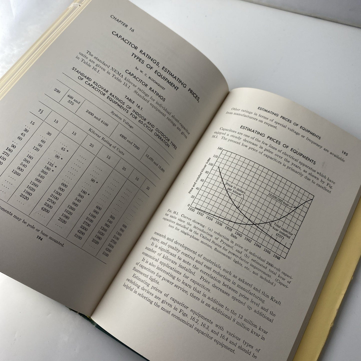 W C Bloomquist / Capacitors for Industry Their Selection Application 1st ed 1950