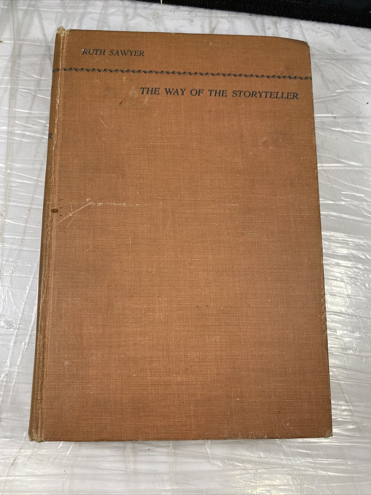 The Way of the Storyteller by Sawyer Vintage 40s Writing Textbook Orange Cover