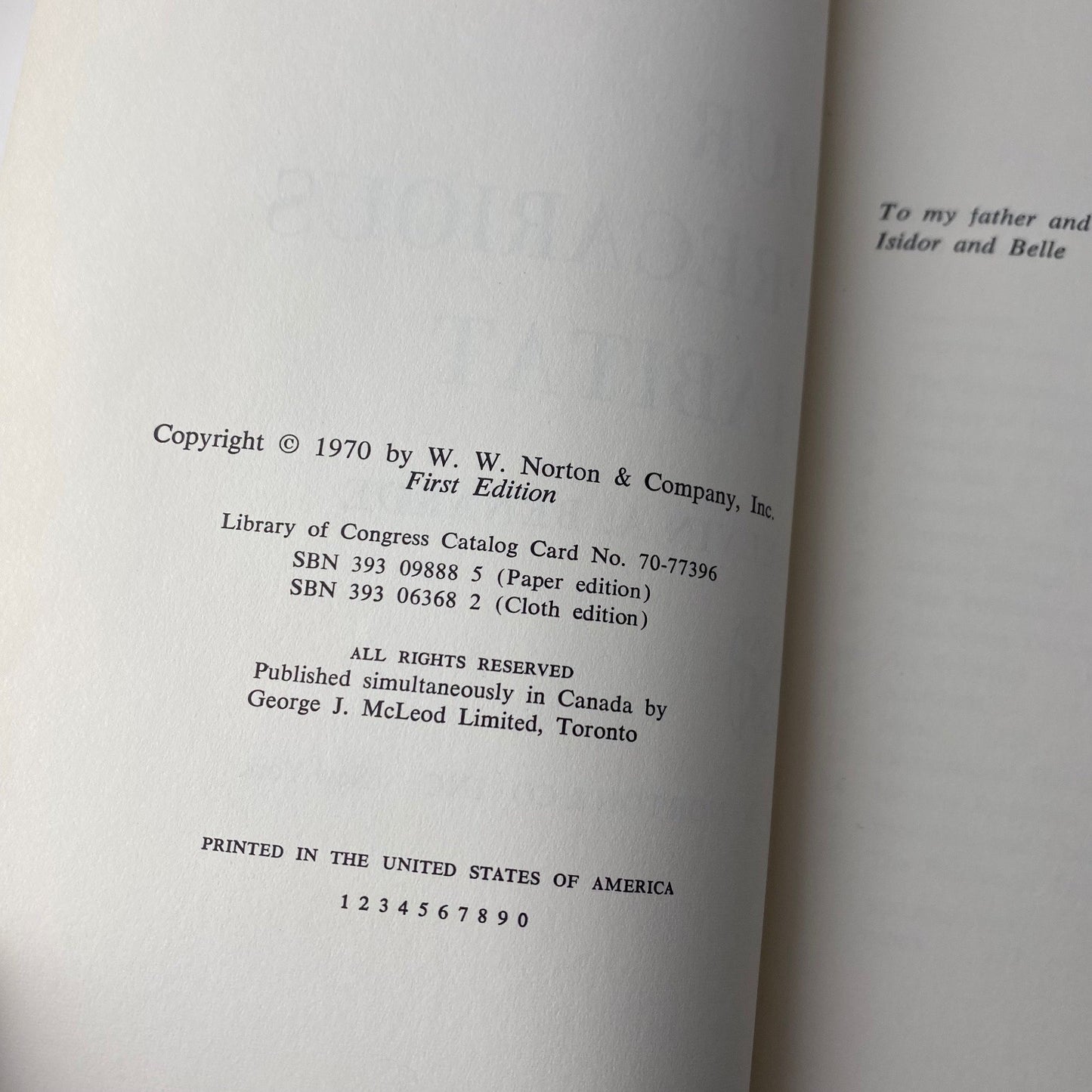 Our Precarious Habitat Melvin A. Benarde 1970 First Ed Environmental movement
