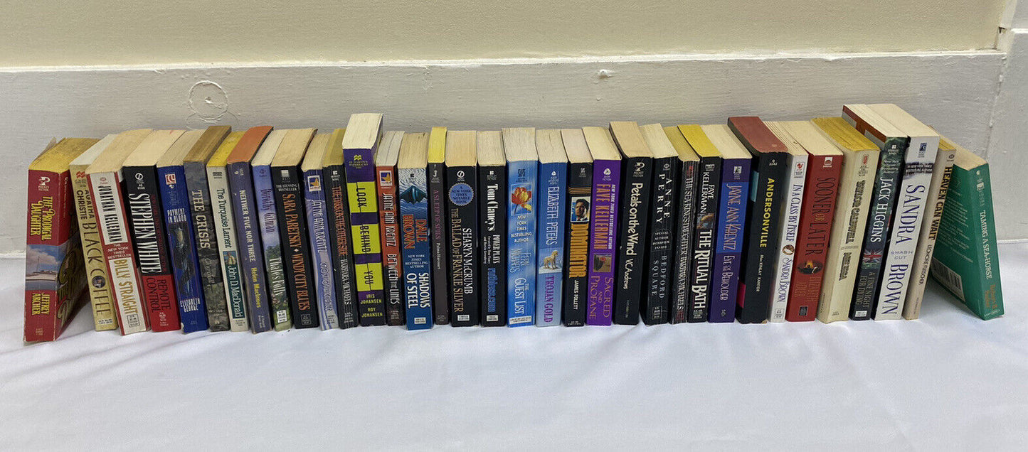 35 Fiction Paperback Book lot bundle Assortment-Sacred And Profane