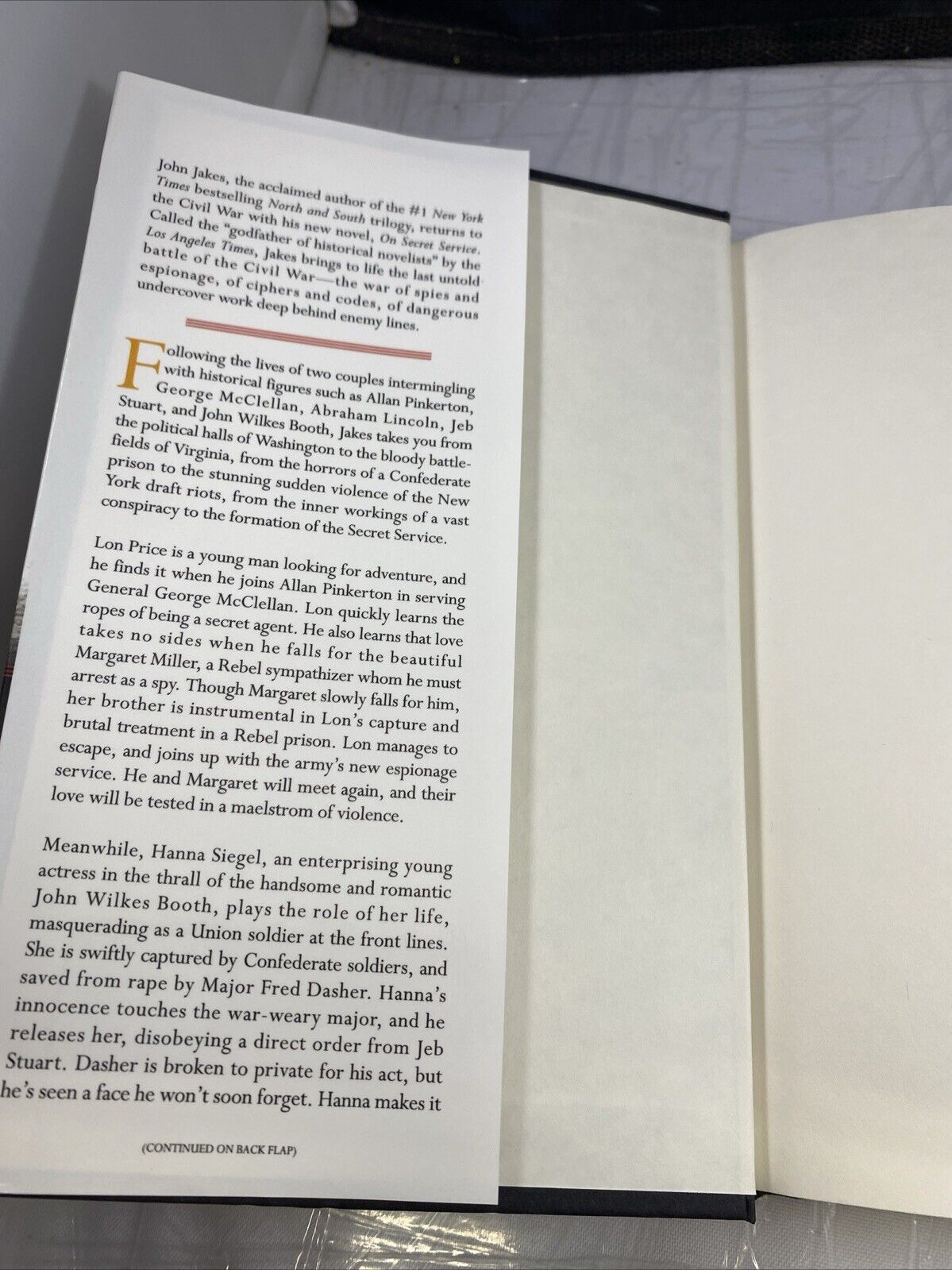 On Secret Service - Hardcover By Jakes, John - Very Good Book Club Ed.