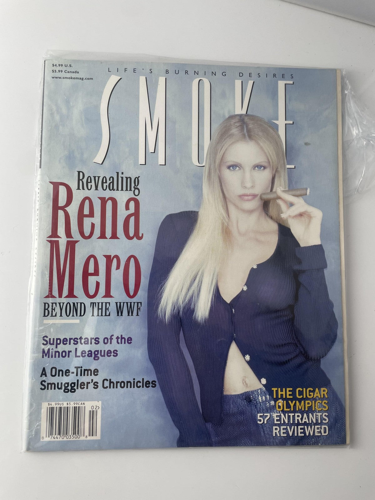 Vintage Smoke Magazine Summer 2000 Rena Mero WWF Cigar Olympics Minor Leagues