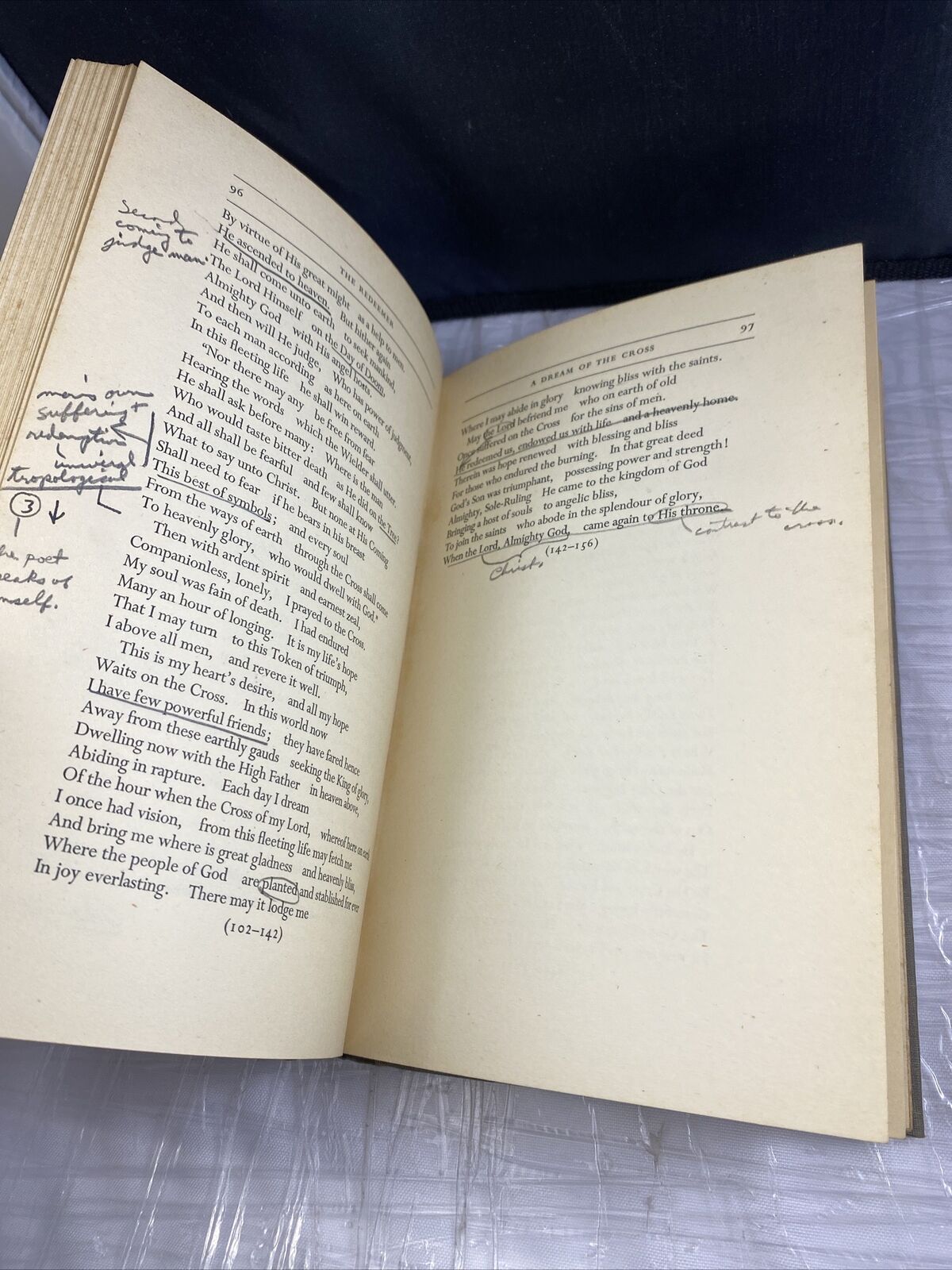 Vintage 50s Early English Christian Poetry Charles Kennedy Oxford University