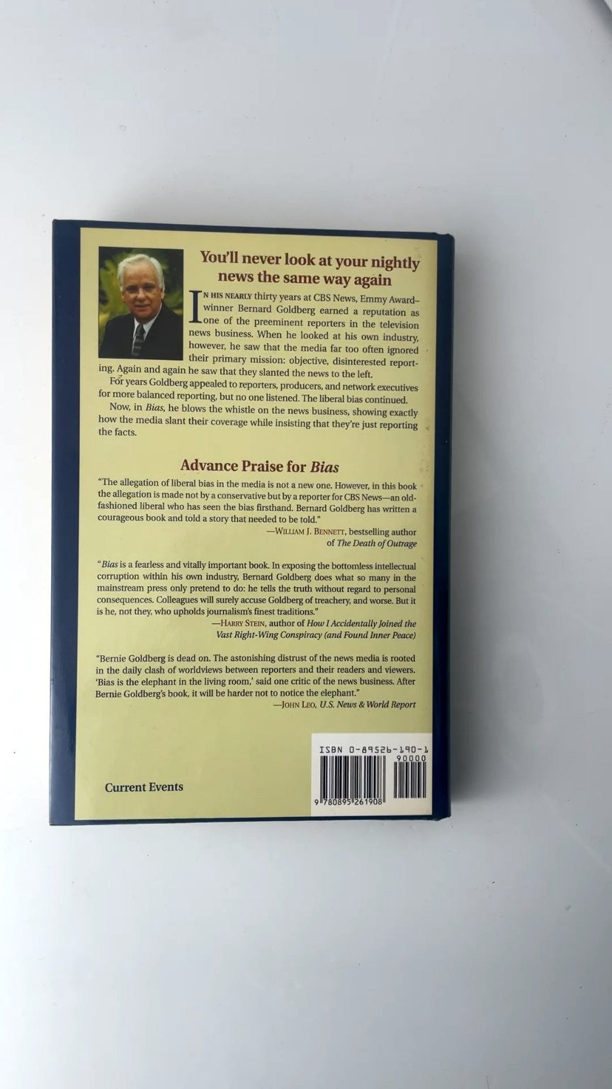 Bias Bernard Goldberg 2002 First Edition Media Critique Regnery Publishing