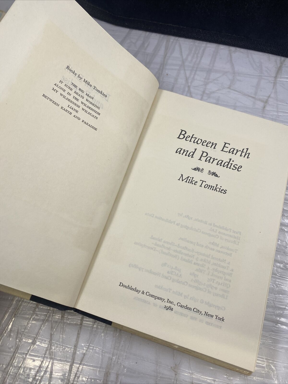 Between Earth and Paradise Mike Tomkies c1981 Rare Vintage Travel Nature Book