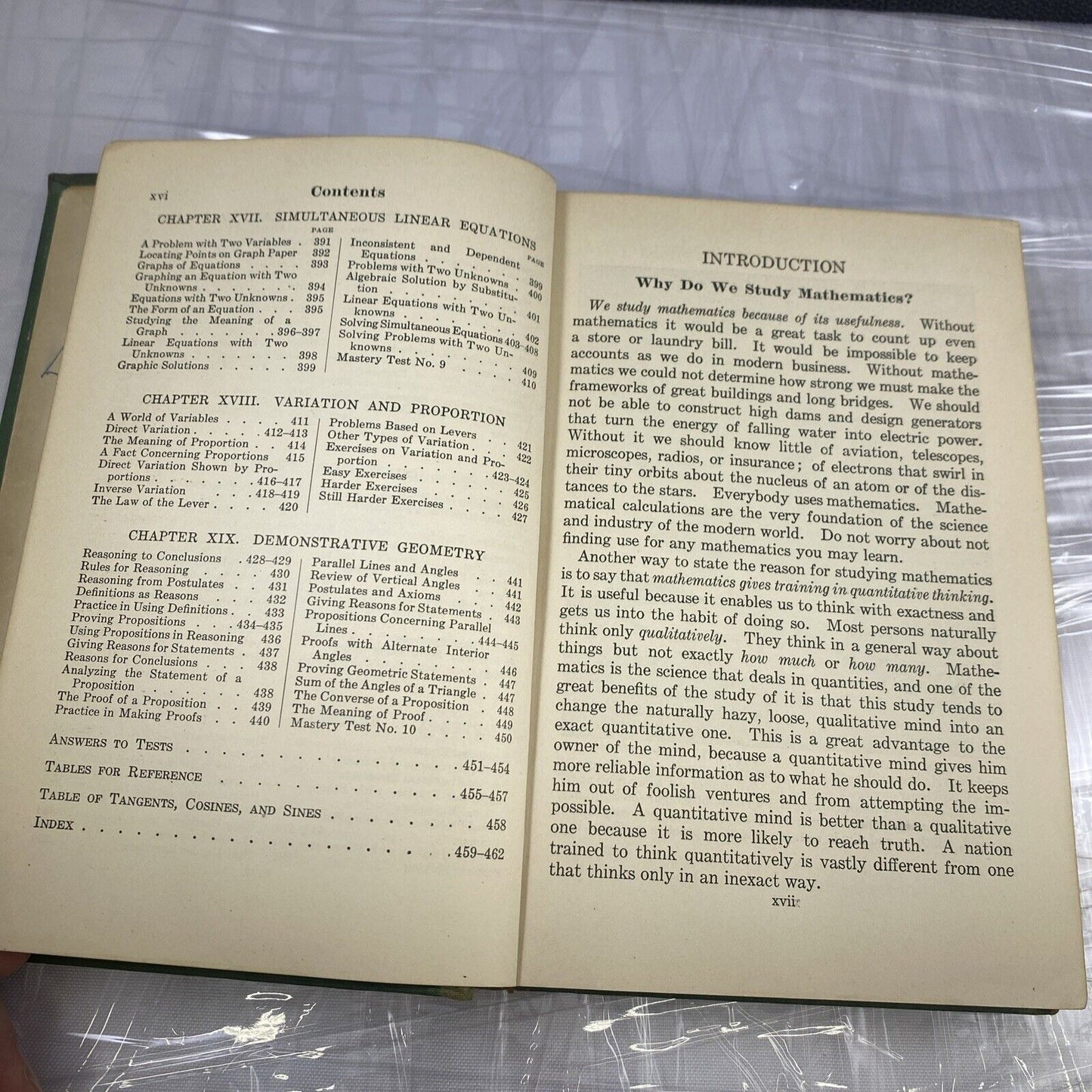 1938 Modern School Mathematics Three 1930s Vintage Rare Kansas School Textbook