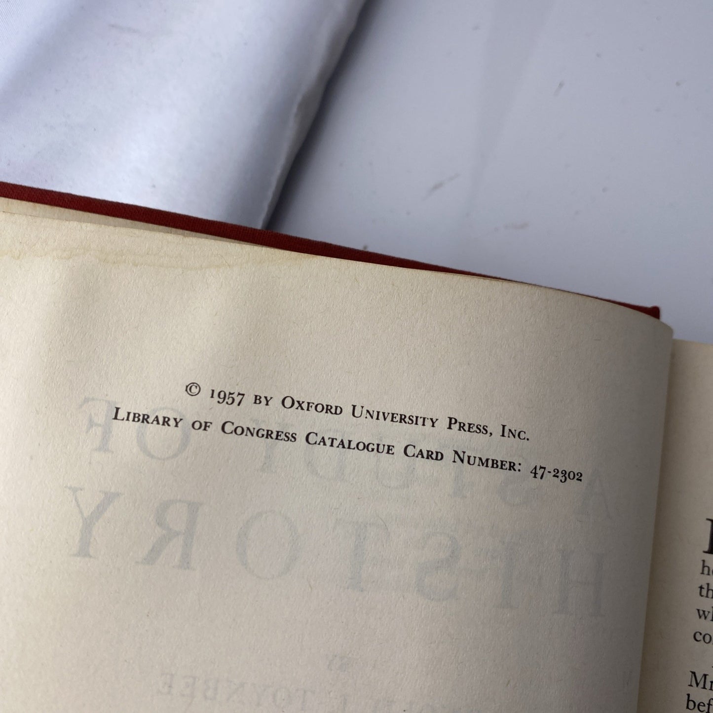 A Study of History: Abridged Version of Vol 7-10, A Toynbee, 1957, Oxford
