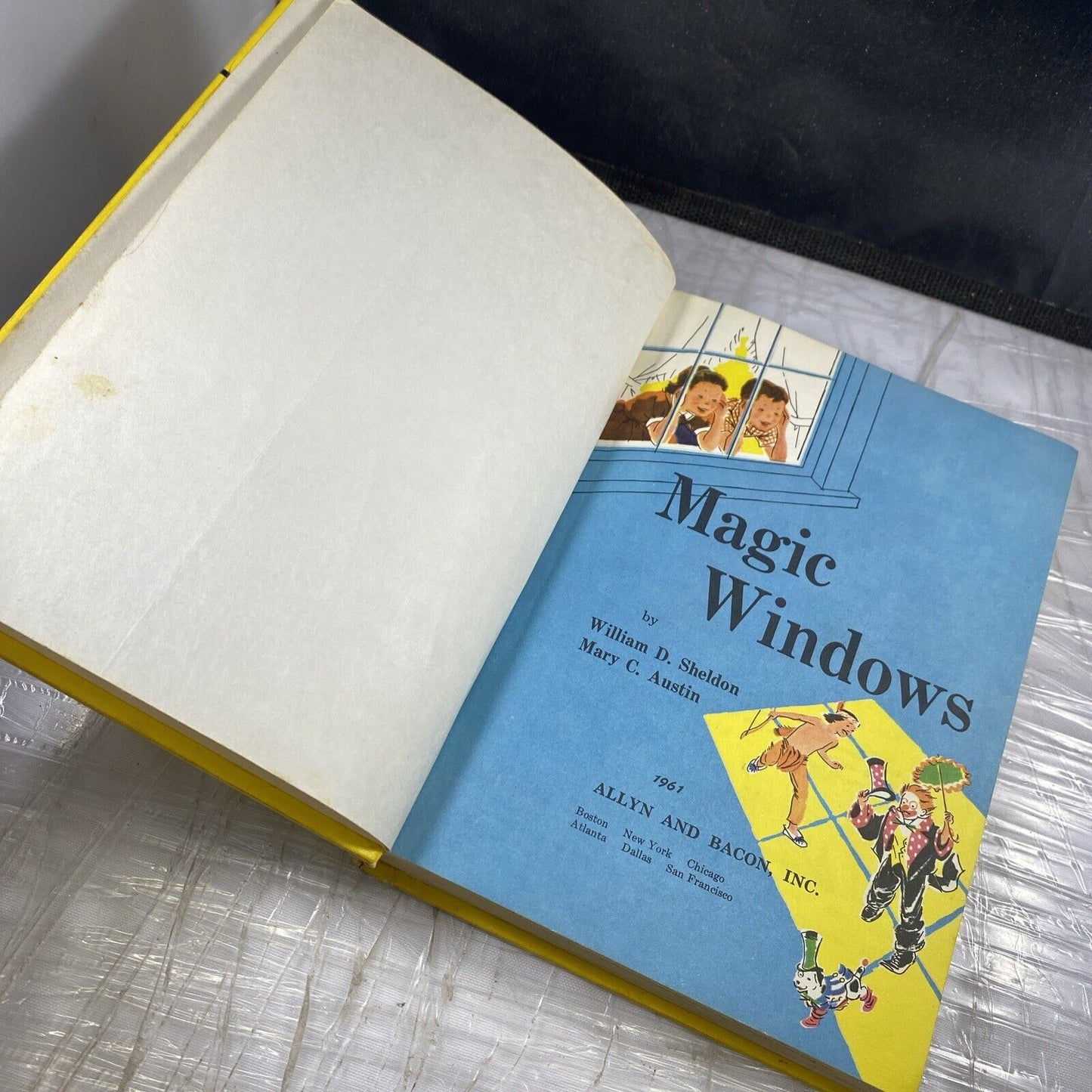 Magic Windows Sheldon Basic Reading Allyn & Bacon 1957 HC Vintage 50s Worn Old