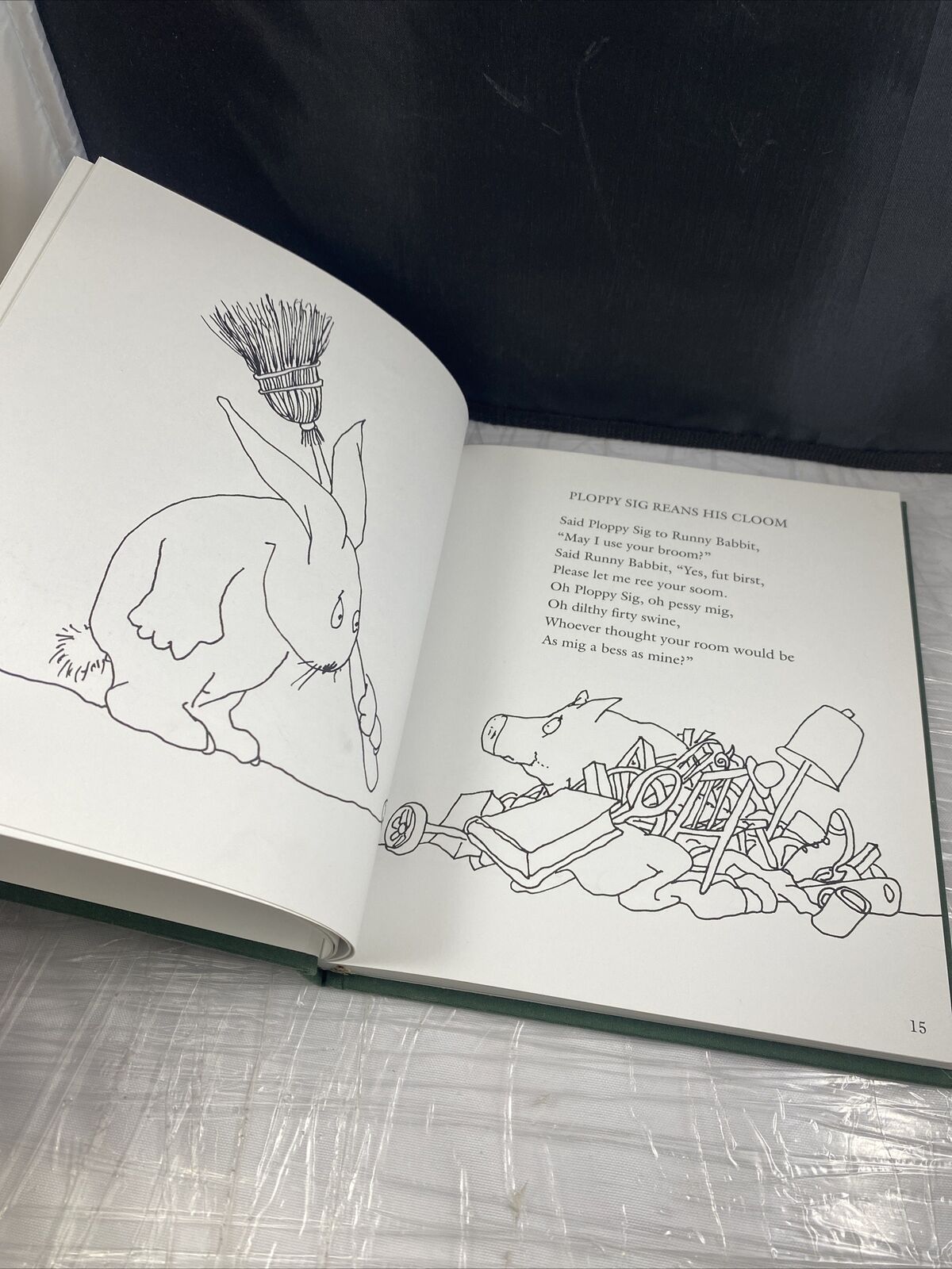 Runny Babbit Shel Silverstein Book Vintage Poem Drawing Picture Bunny Rabbit