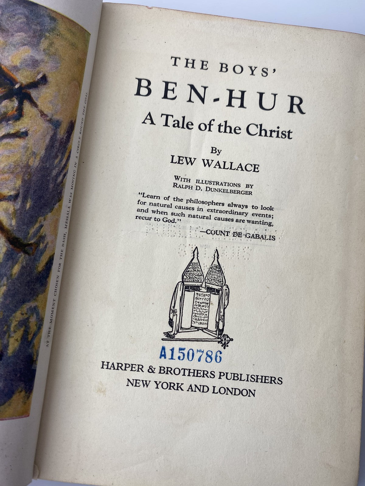 Vintage 1928 Ben-Hur The Boys' Tale of the Christ Lew Wallace Hardcover Illustra