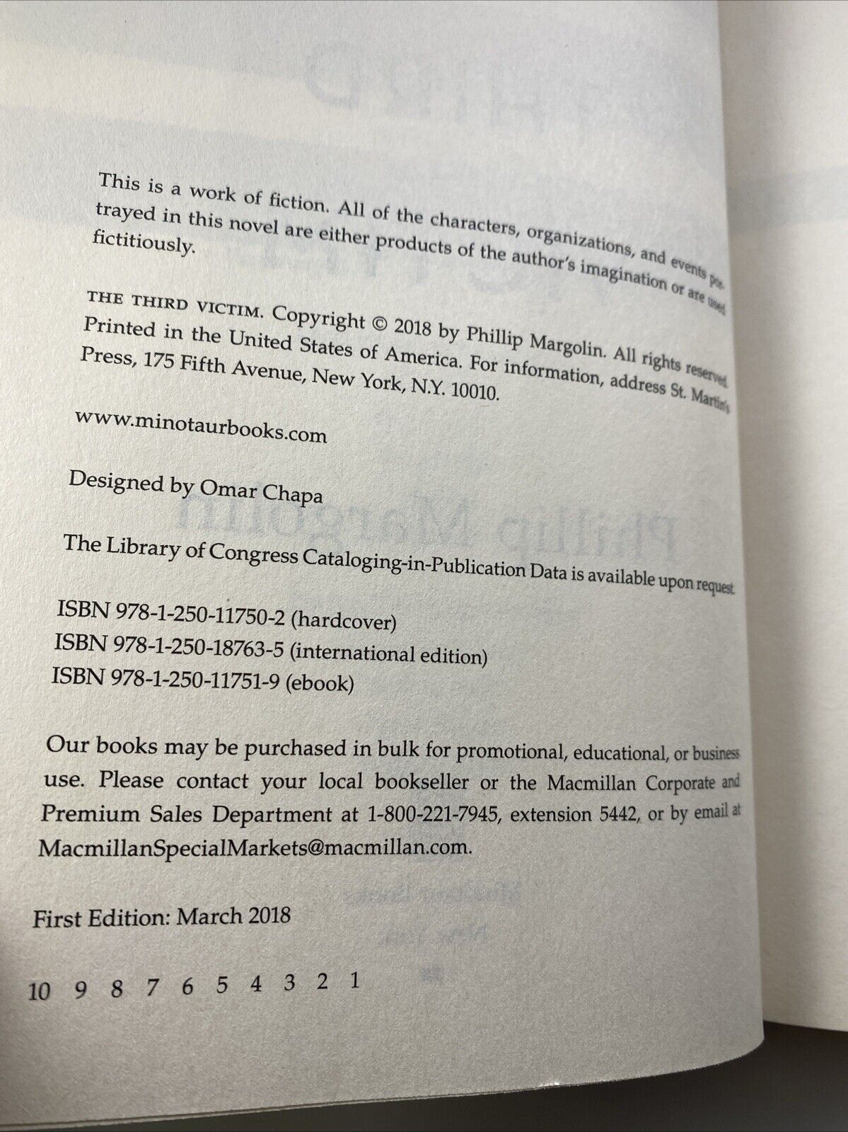 Robin Lockwood Ser.: The Third Victim : A Novel by Phillip Margolin First Print