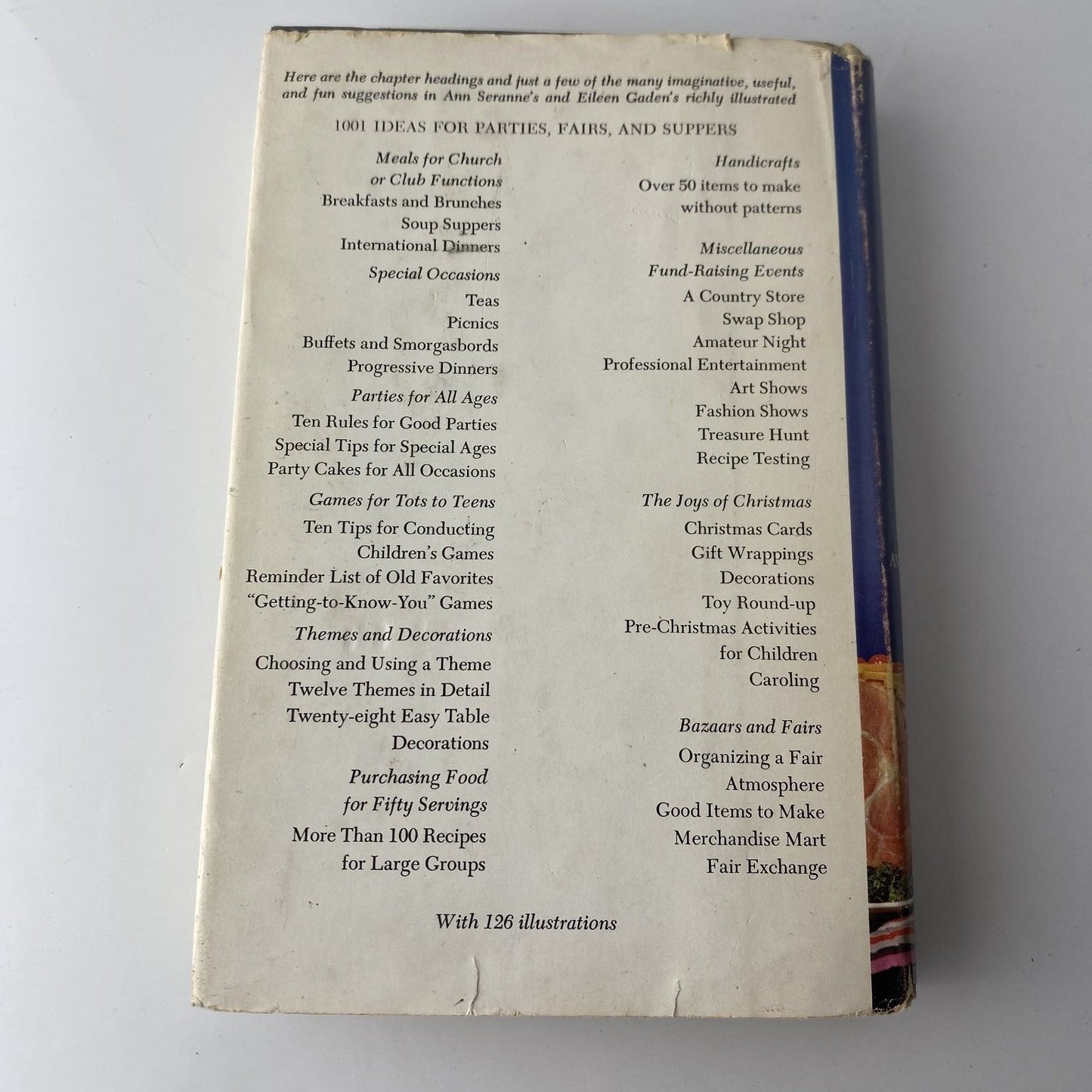 1001 Ideas for Parties Fairs and Suppers Seranne Gaden 1964 Doubleday