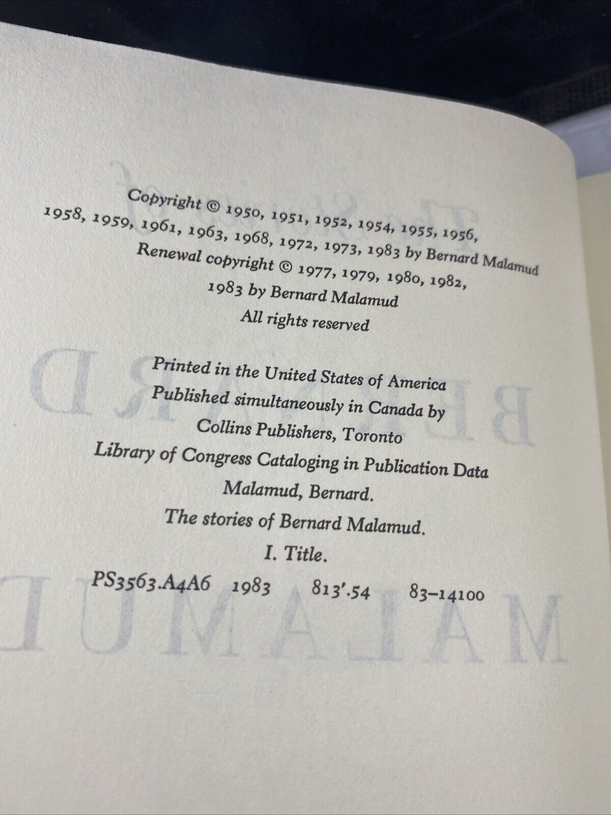 The Stories of Bernard Malamud Hardcover Bernard Malamud GOOD