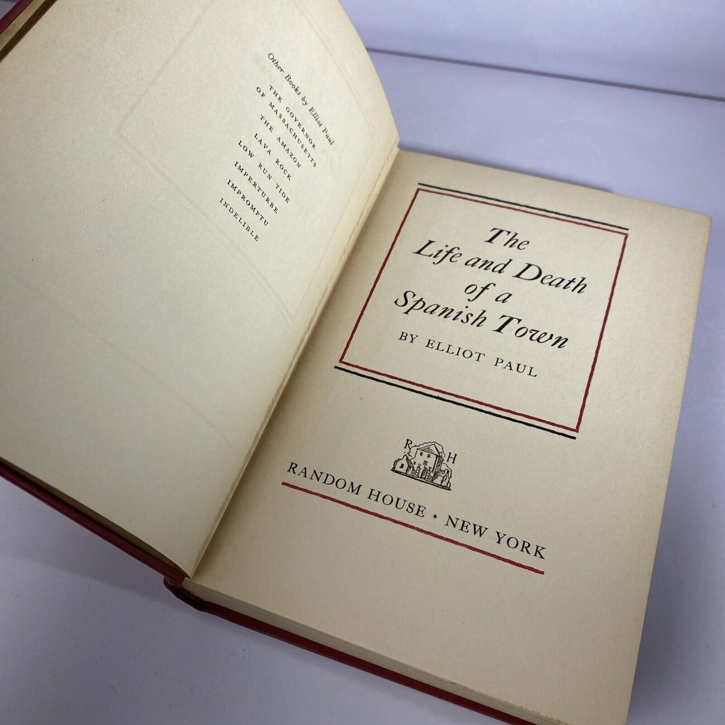 The Life and Death of a Spanish Town (FC75-4-JV3086) Vintage Random House Novel