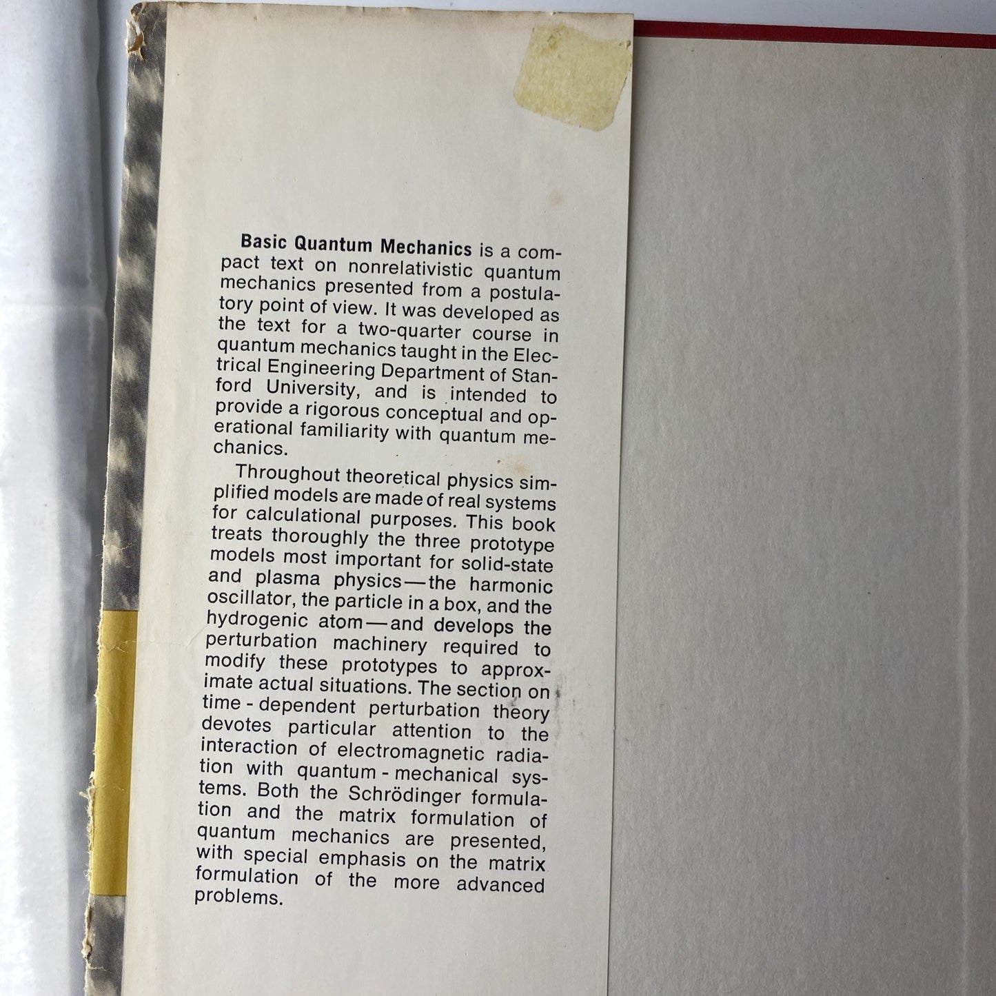 Basic Quantum Mechanics by Robert White 1966 Hardcover Book