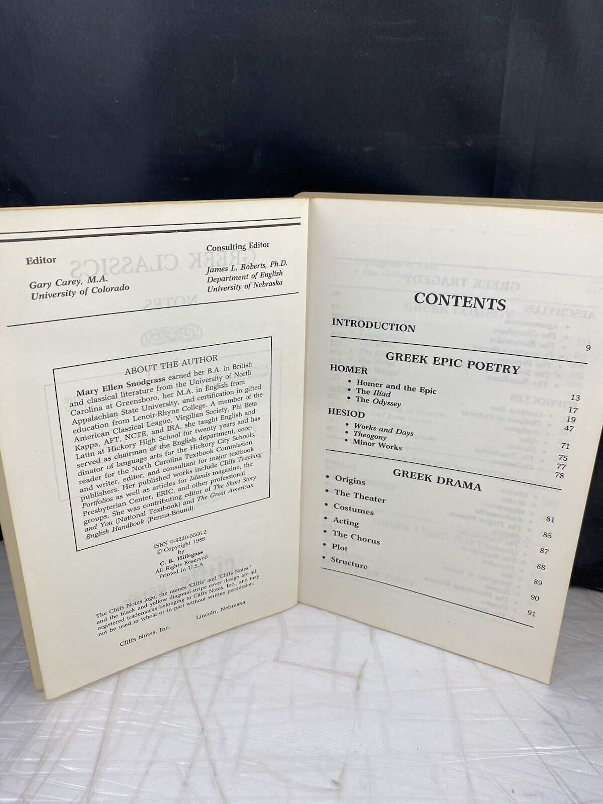 CliffsNotes Greek Classics by Mary Ellen Snodgrass and Cliffs Notes History
