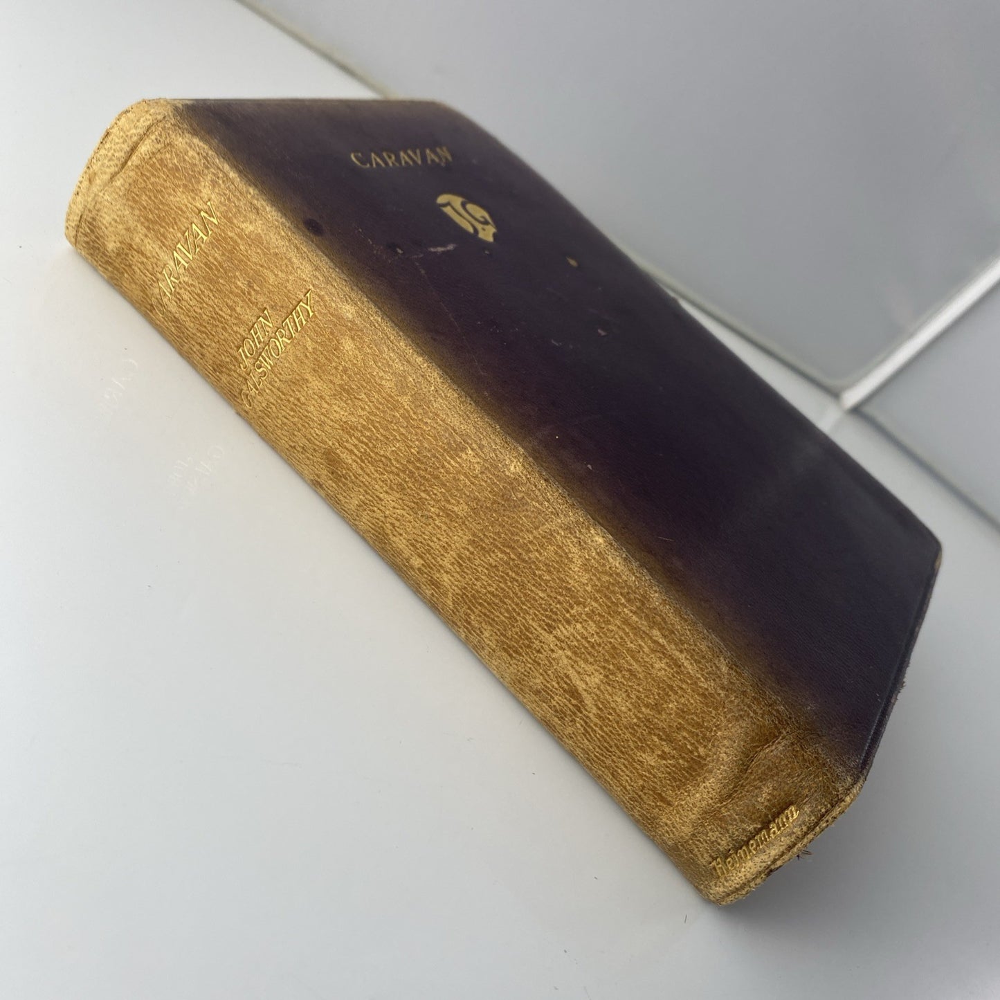 Caravan, John Galsworthy. 1925 1st Edition. Leather Binding Antique Literature