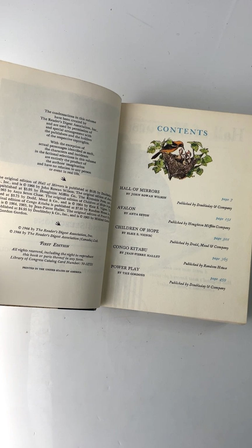 Reader's Digest Condensed Books Volume 2 1966 First Edition Collection