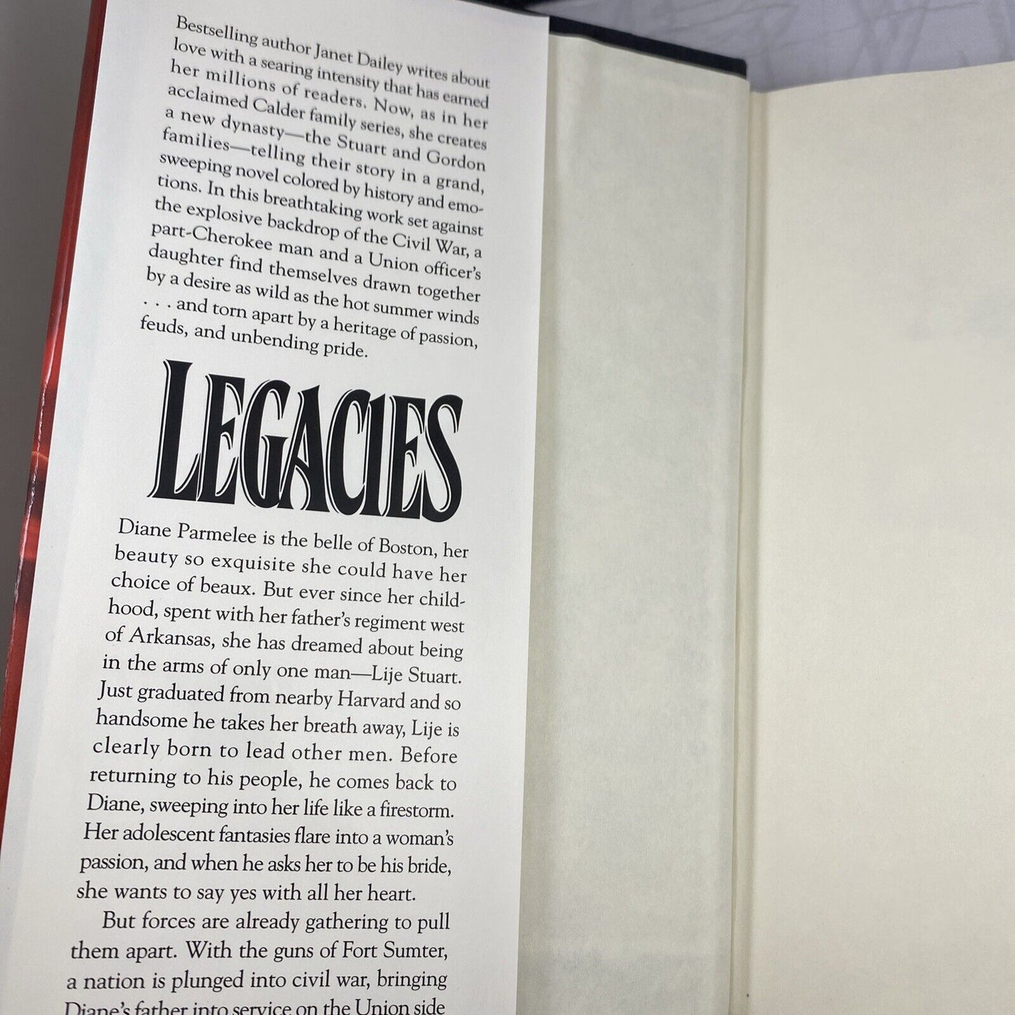 LEGACIES by Janet Dailey (1995) Hardcover with Dust Jacket Romance Novel