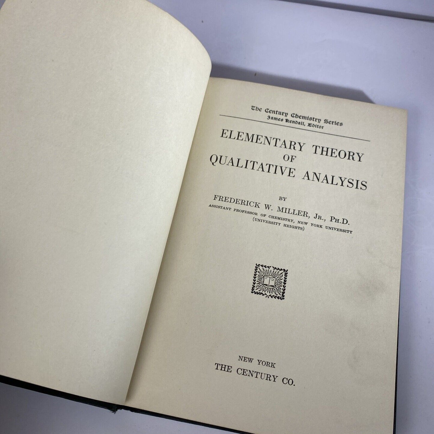 1929 ~ Elementary Theory Of Qualitative Analysis . 1st Edition BLACK & Red