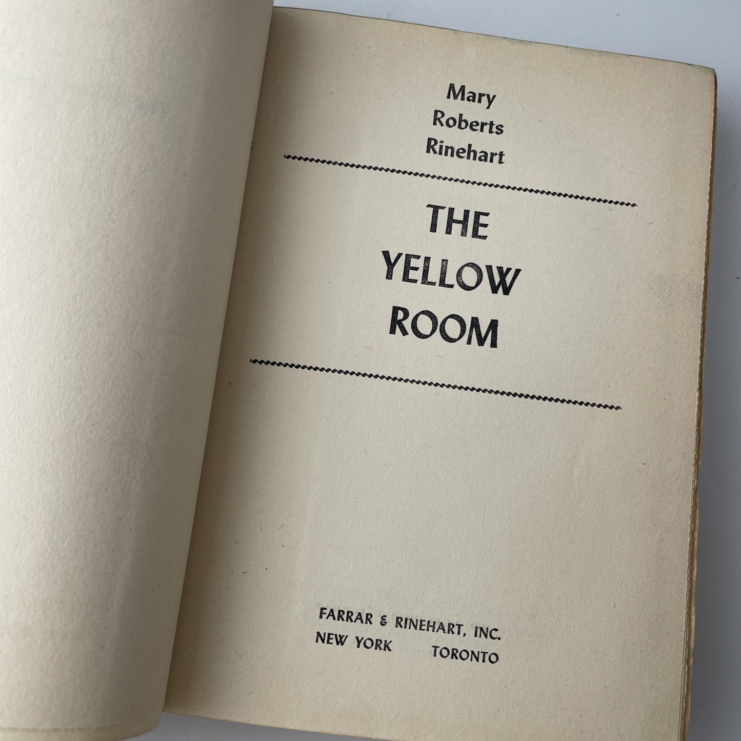 The Yellow Room by Mary Roberts Rinehart 1945 Hardcover no Dust Jacket