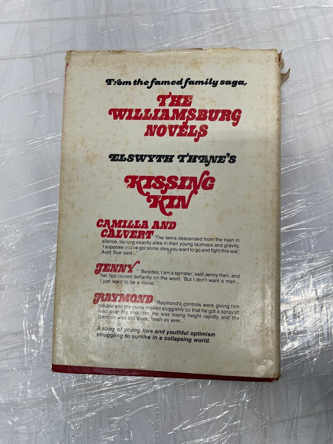 Kissing Kin Elswyth Thane 1948 First Edition Historical Fiction Novel