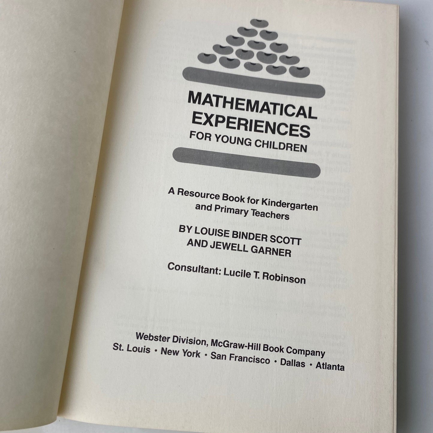 Vintage 70s Mathematical Experiences for Young Children Scott Garner 1978