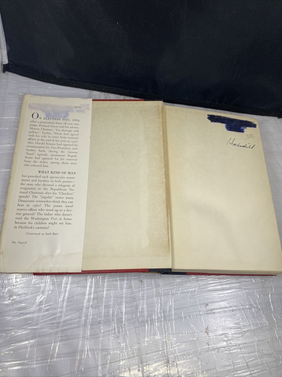 “Richard Nixon”- Earl Mazo-1959- first edition. Hardcover Dust Jacket