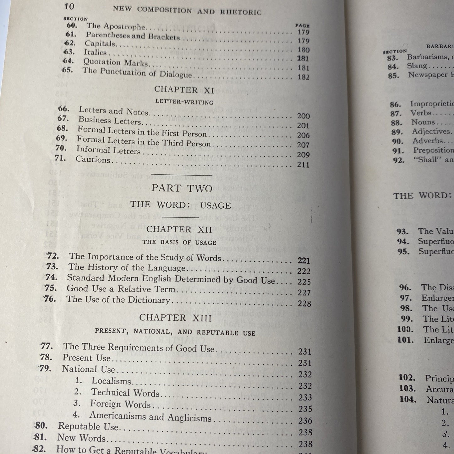 New Composition and Rhetoric Antique English Writing School Book 1911 Hardcover)