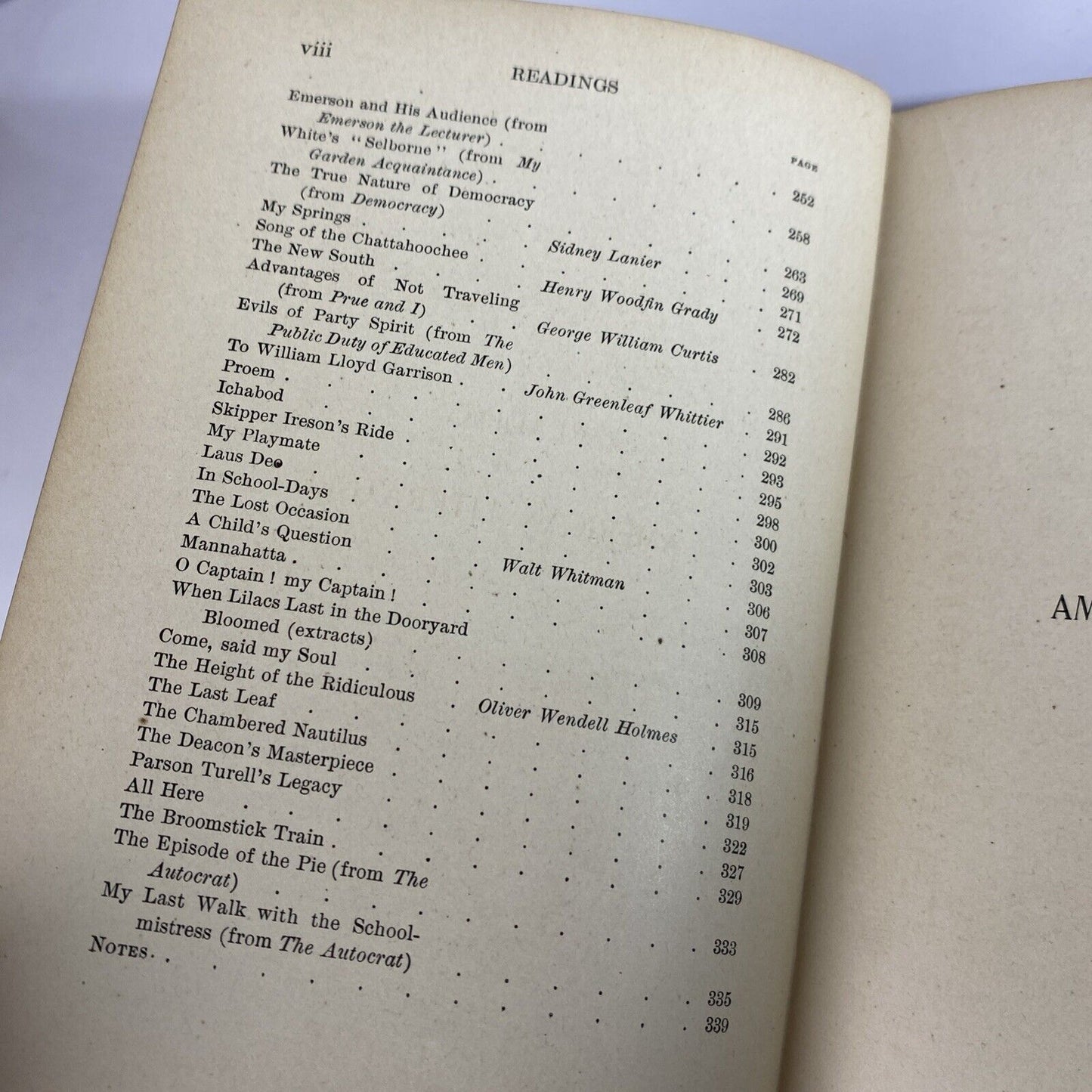American Literature with Readings Roy Bennett Pace Antique Hardcover 1915 Vtg