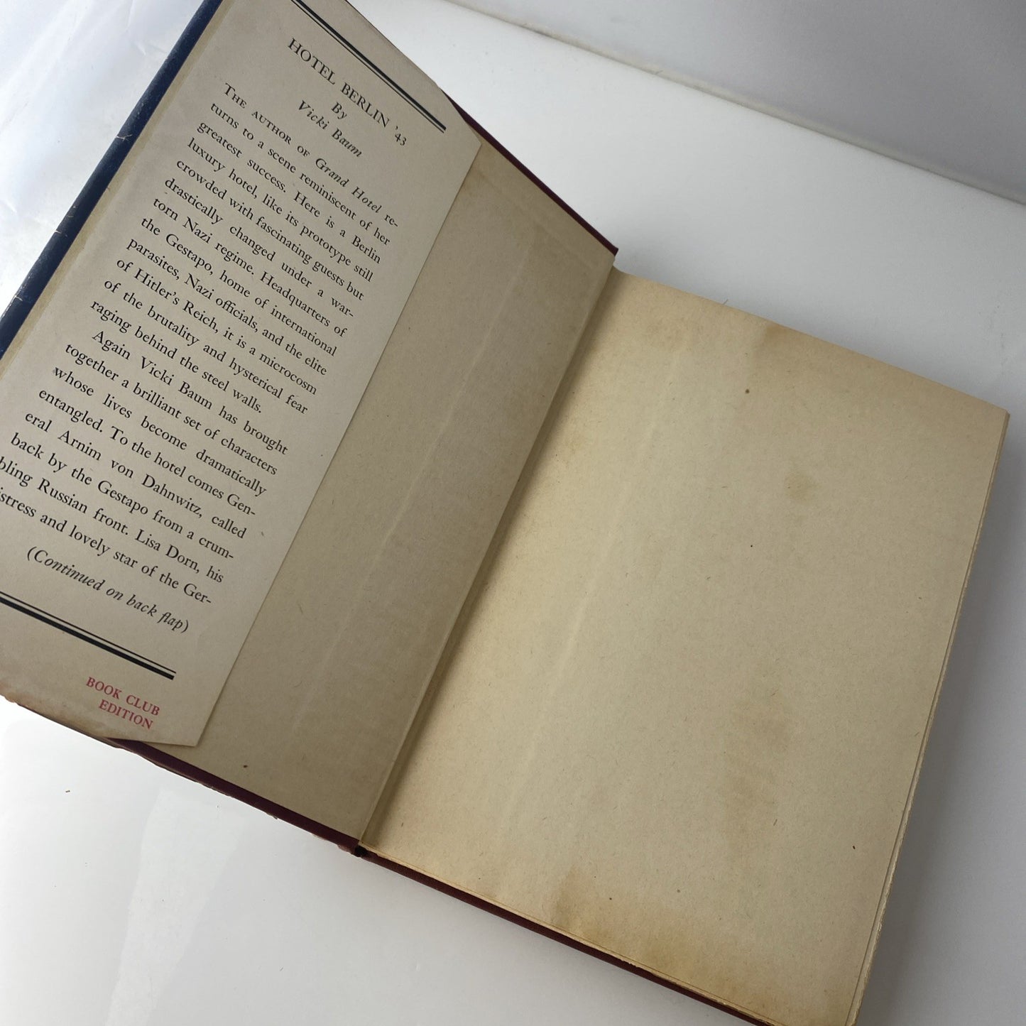 Hotel Berlin '43 (BCE) by Baum, Vicki Hardback Dust Jacket