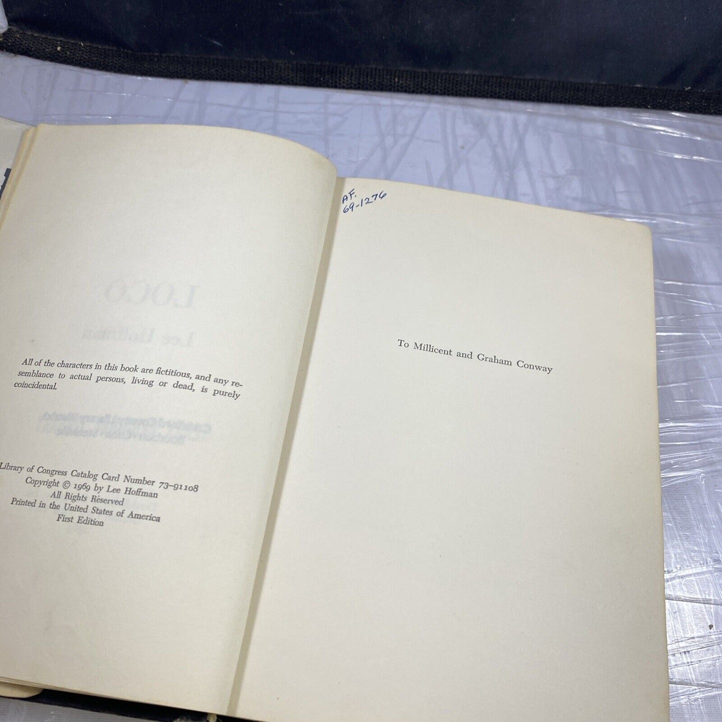 Loco Lee Hoffman 1969 First Edition EX Crawford County LibraryRare Western Novel