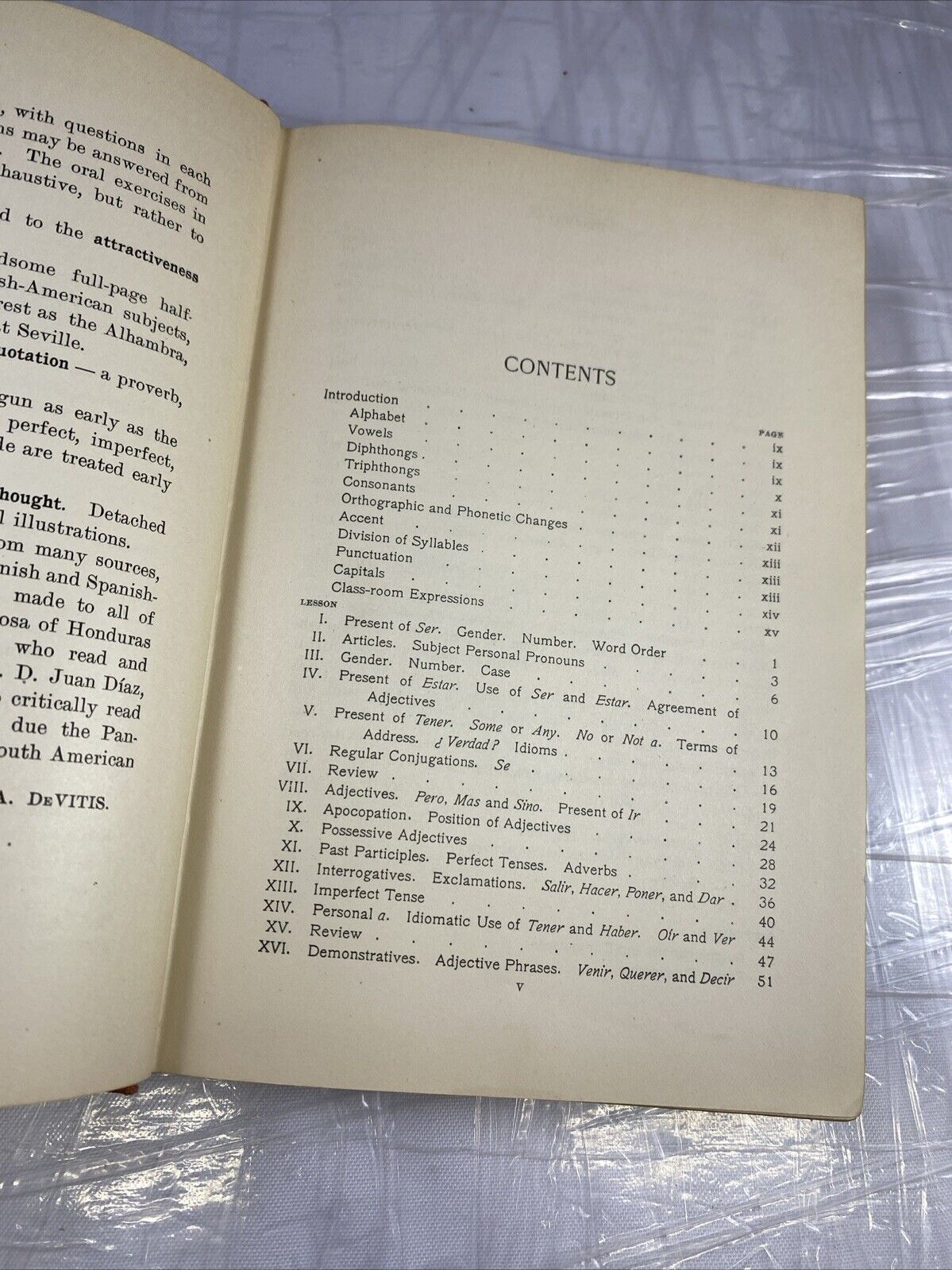 Vintage Antique Language Text A Spanish Reader For Beginners 1920 M. A. DeVitis