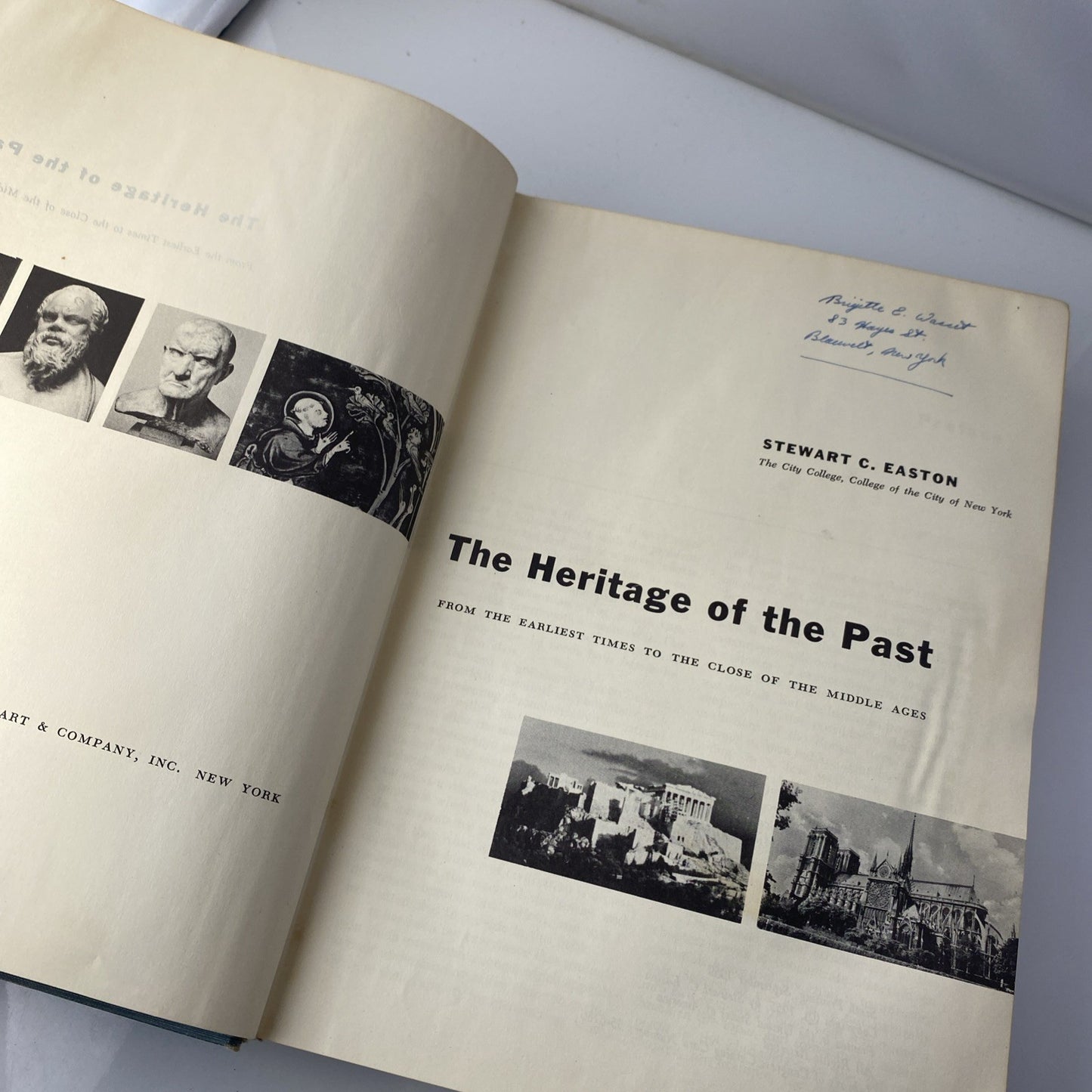Vintage 50s School History Textbook The Heritage of the Past Easton Heavy Big