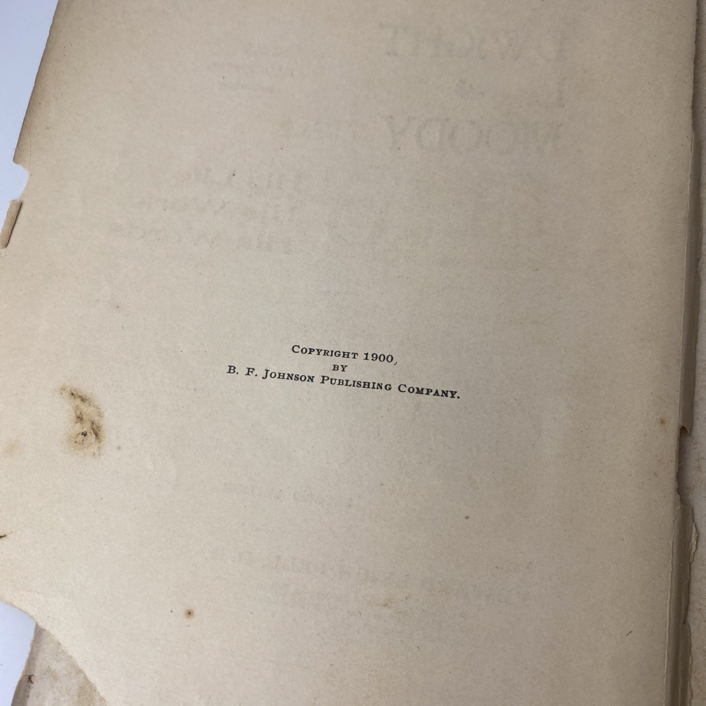 Dwight L Moody His Life His Work His Word Original 1900 First Edition Literature