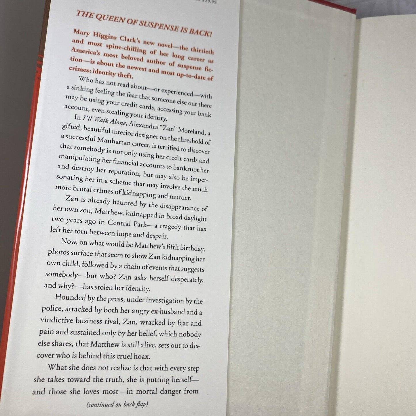 First Edition Hardcover Novels by Mary Higgins Clark First Print Very Good