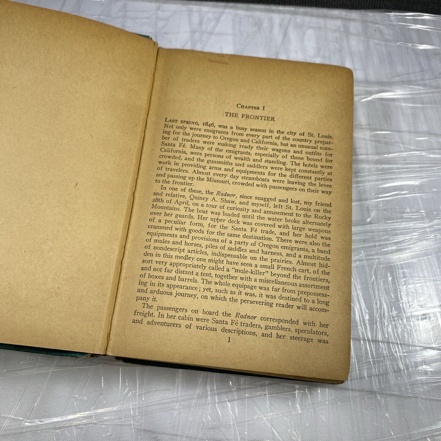 The Oregon Trail Francis Parkman JR Art-type Edition RARE Blue Leather Antique