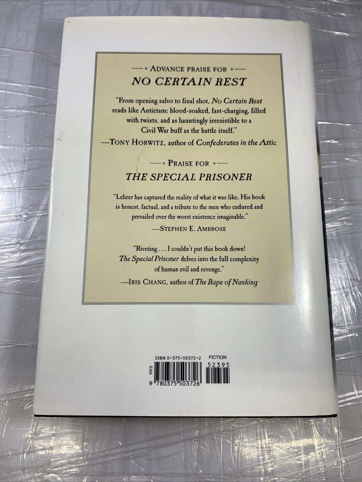 No Certain Rest : A Novel by Jim Lehrer (2002, Hardcover) VERY GOOD FIRST ED