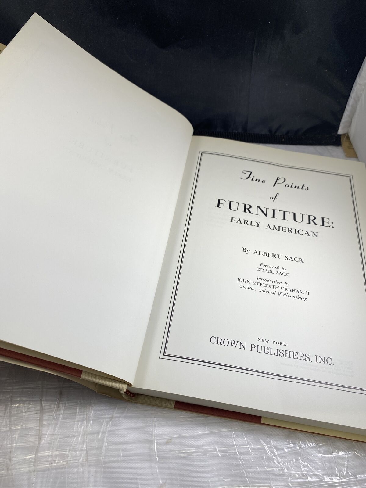 Fine Points of Furniture by Albert Sack c1950 304pp Used Hardback Book