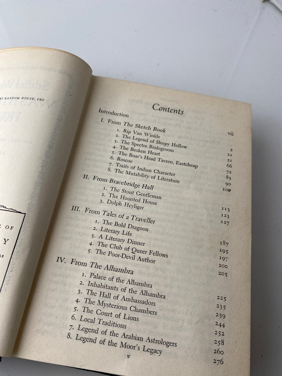 Selected Writings of Washington Irving Commins 1945 Modern Library Edition