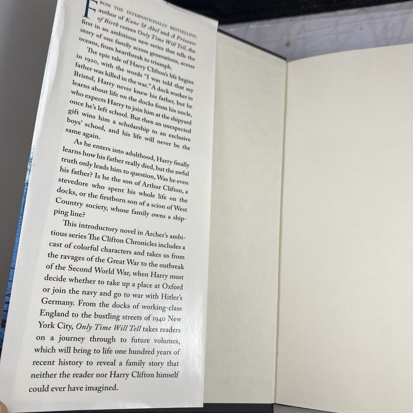 Only Time Will Tell (The Clifton Chronicles) (Hardcover) Very Good Condition