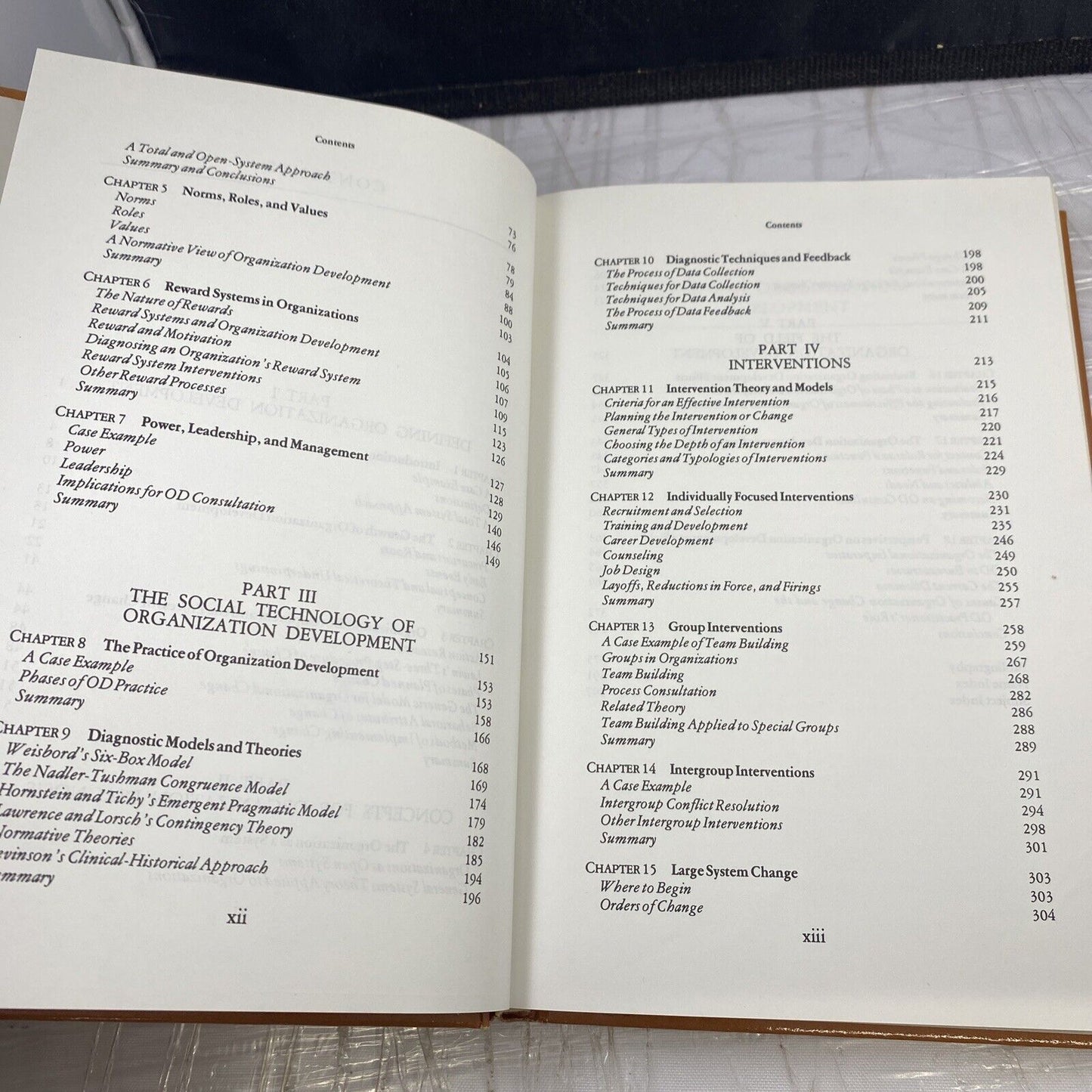 Organization development: Principles and practices Vintage 80s Textbook Orange