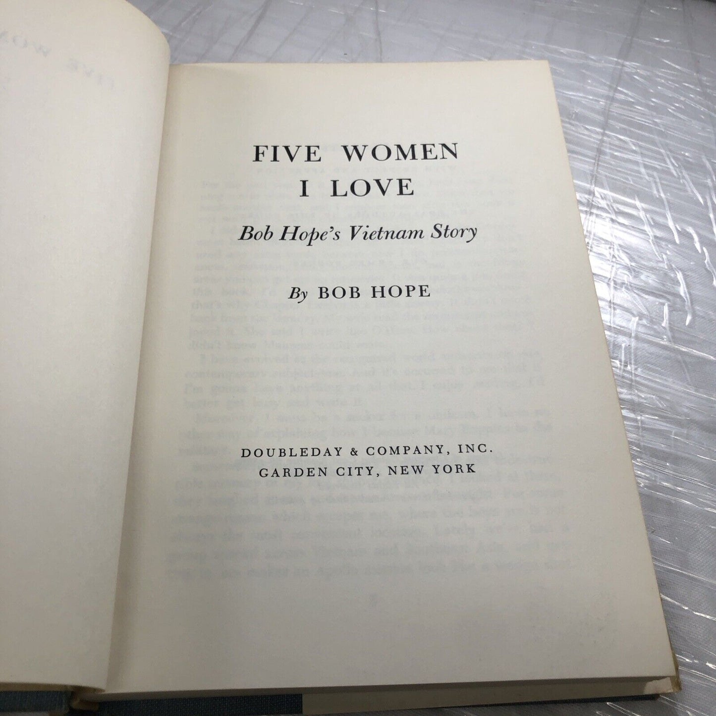 FIVE WOMEN I LOVE BOB HOPES VIETNAM STORY Doubleday 1966