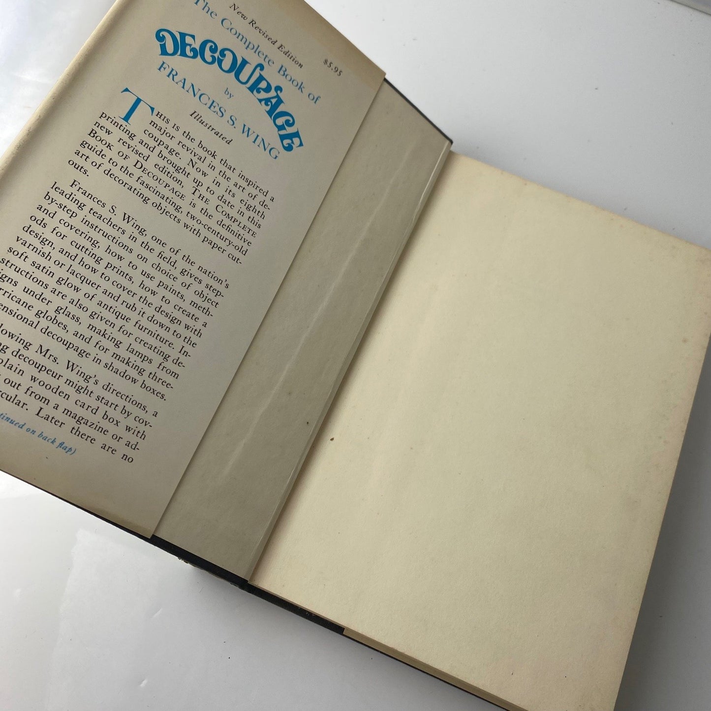 The Complete Book of Decoupage Frances S. Wing 1970 Revised Edition