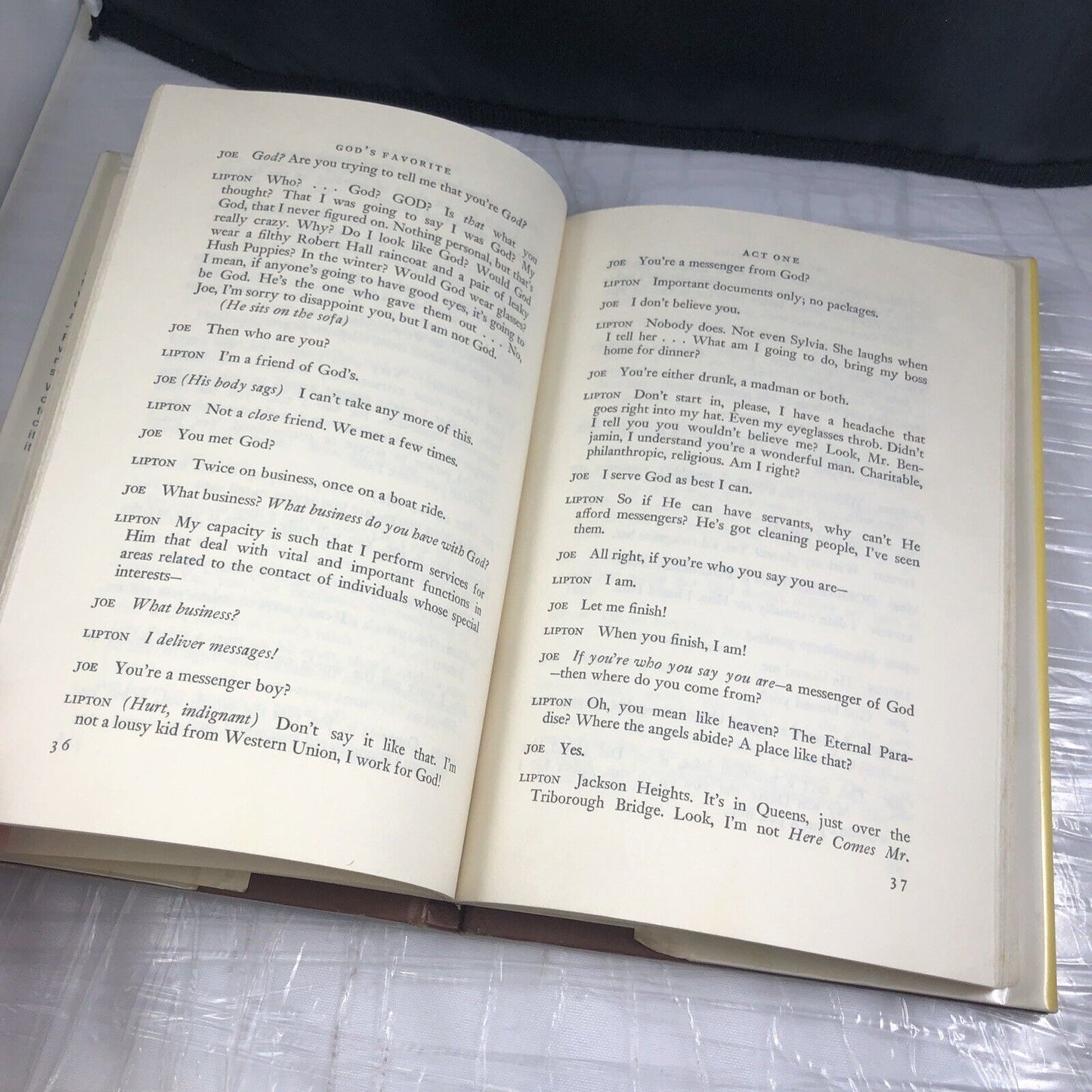 GOD'S FAVORITE - Book Club Edition HC w/ DJ Play BY NEIL SIMON