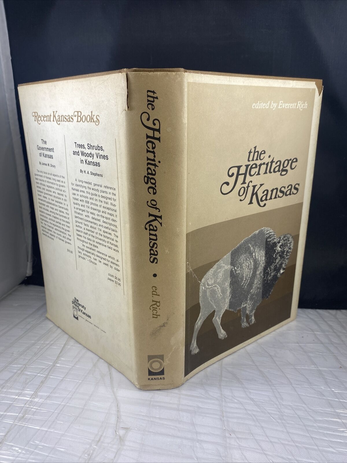 HERITAGE OF KANSAS By Evertett Rich Vintage 60s American History Book Rare