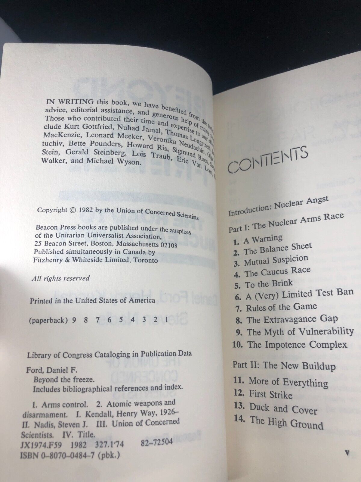 Beyond the Freeze: The Road to Nuclear Sanity by Ford, Daniel F.