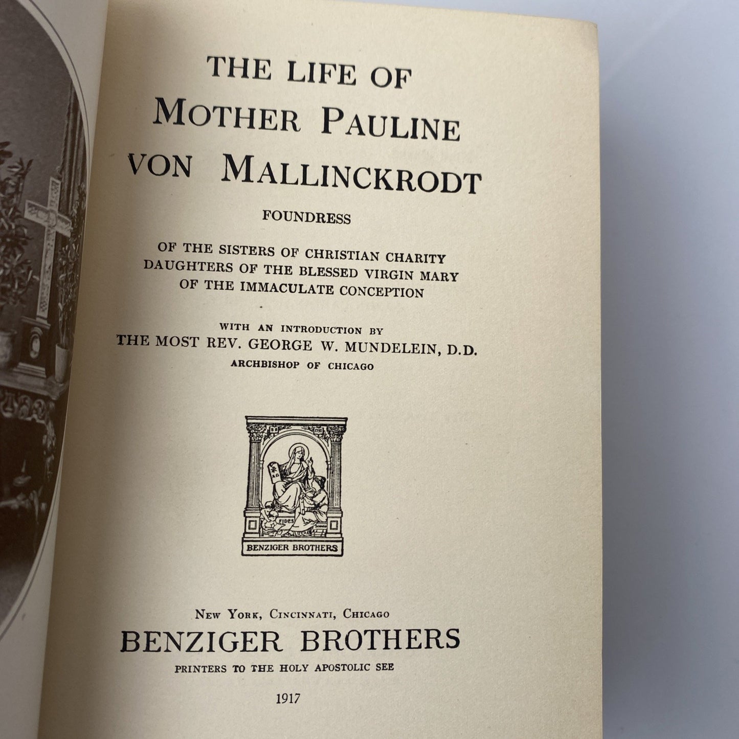 Rare Antique Biography Of A Nun. The Life Of Mother Pauline Von Mallinckrodt
